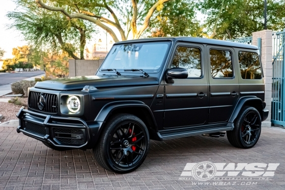 2021 Mercedes-Benz G-Class with 22" Powder Coating Mercedes-Benz G63 in Satin Black wheels