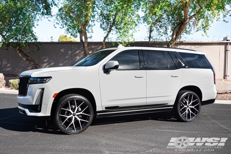 2021 Cadillac Escalade with 24" Vossen HF6-4 in Gloss Black wheels