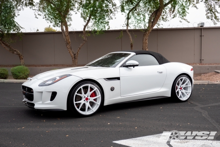 2014 Jaguar F-Type with 21" Vorsteiner V-FF 103 in Silver (Mercury Silver) wheels