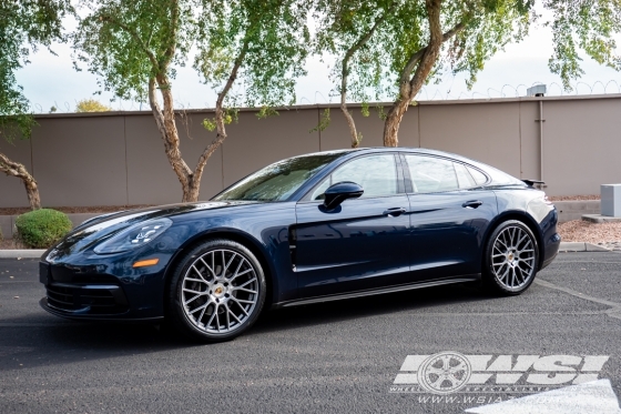 2018 Porsche Panamera with 21" Victor Equipment Stabil (RF) in Gunmetal Machined (Rotary Forged) wheels