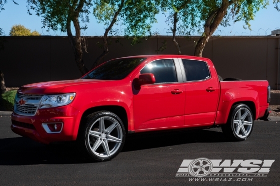 2019 Chevrolet Colorado with 22" Vossen HF6-2 in Silver Machined wheels