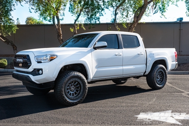 2021 Toyota Tacoma with 18" Black Rhino Dugger in Gun Black wheels