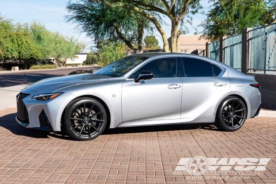 2021 Lexus IS with 20" TSW Watkins (RF) in Matte Black (Gloss Black Face - Directional) wheels