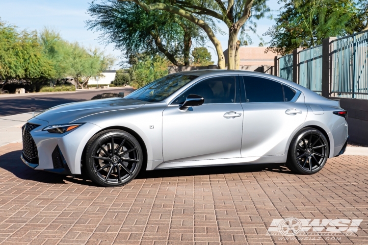 2021 Lexus IS with 20" TSW Watkins (RF) in Matte Black (Gloss Black Face - Directional) wheels