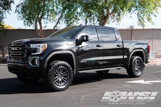 2021 GMC Sierra 2500 with 20" Fuel Rebel 6 D680 in Anthracite (Black Lip) wheels