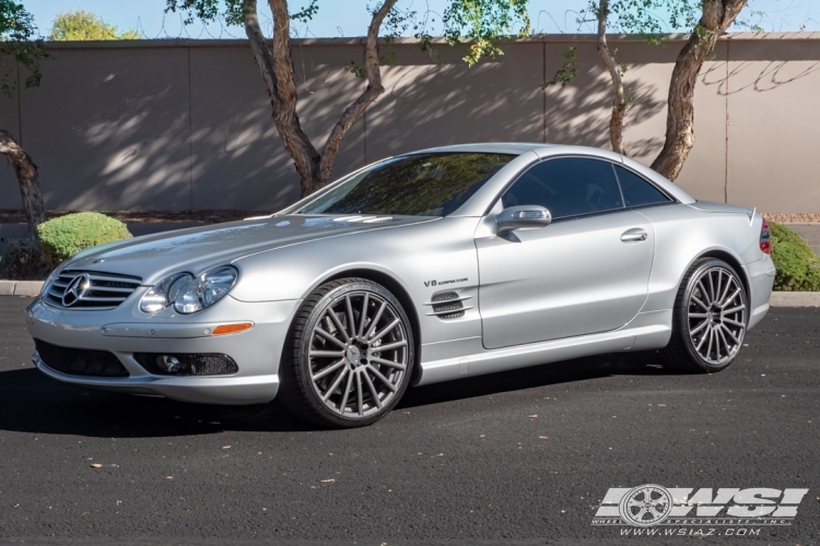 2005 Mercedes-Benz SL-Class with 20" Mandrus Rotec (RF) in Machined Silver (Rotary Forged) wheels