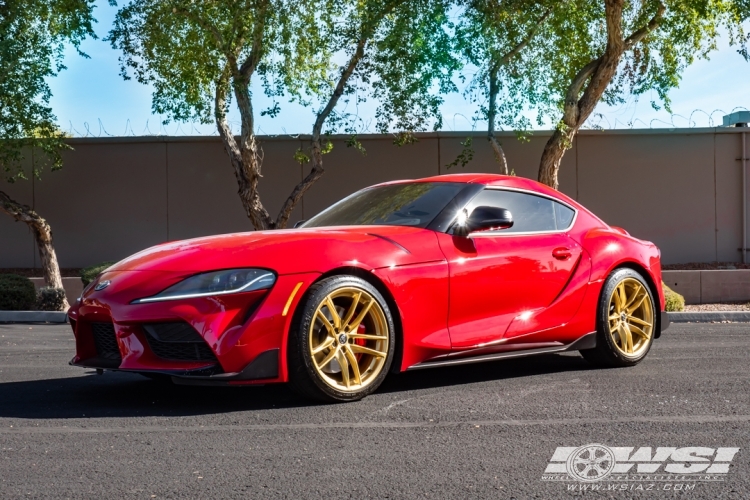 2020 Toyota Supra with 19" Powder Coating Toyota Supra in Gloss Gold wheels