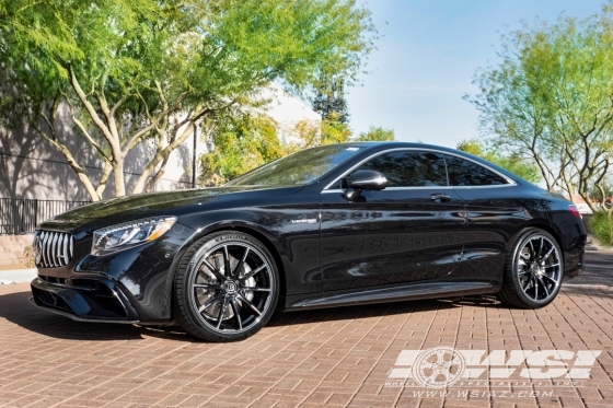 2021 Mercedes-Benz S-Class with 21" Brabus Monoblock Z in Gloss Black Machined wheels