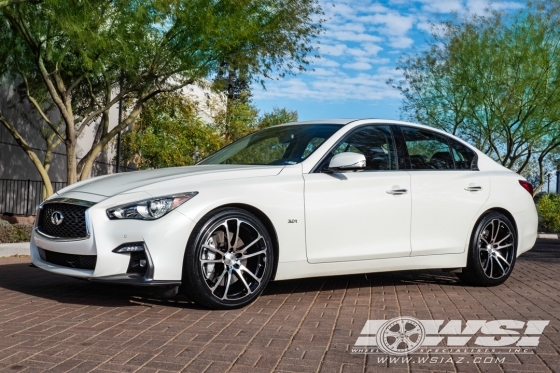 2020 Infiniti Q50 with 20" CEC 882 in Gloss Black (Machined) wheels