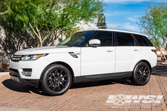 2017 Land Rover Range Rover Sport with 20" Powder Coating Range Rover in Satin Black wheels