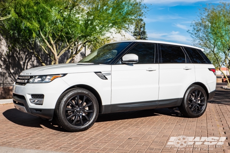 2017 Land Rover Range Rover Sport with 20" Powder Coating Range Rover in Satin Black wheels