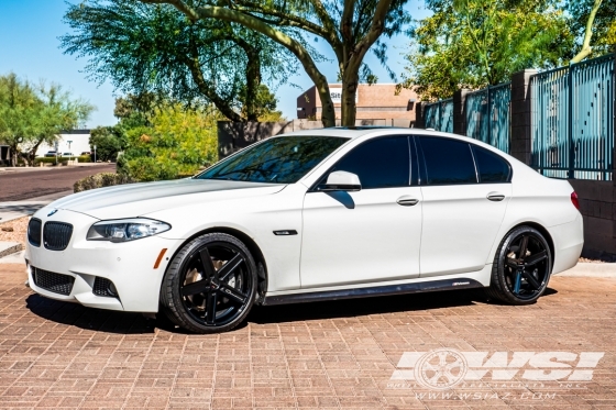 2013 BMW 5-Series with 20" Giovanna Dramuno-5 in Gloss Black wheels