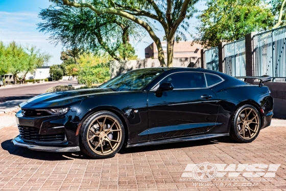2020 Chevrolet Camaro with 20" Stance SF07 in Brushed Bronze (Dual Brushed Bronze) wheels