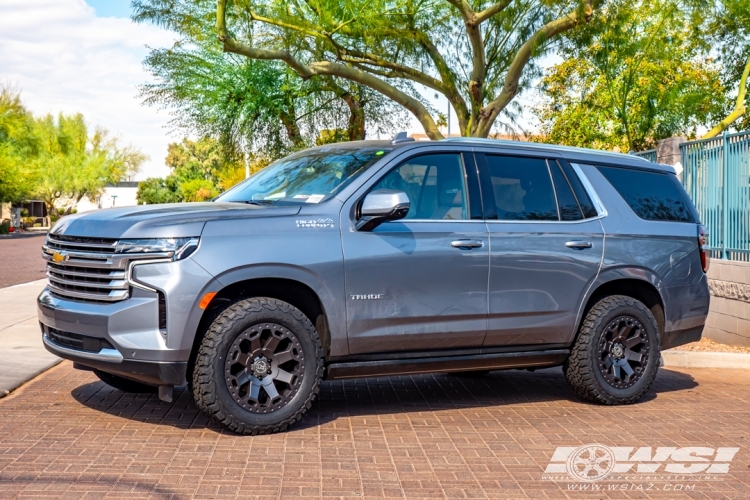 2021 Chevrolet Tahoe with 20" Black Rhino Warlord in Matte Gunmetal wheels