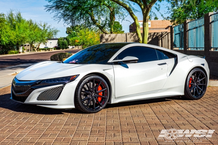 2018 Acura NSX with 20" Vossen HF-3 in Gloss Black (Custom Finish) wheels