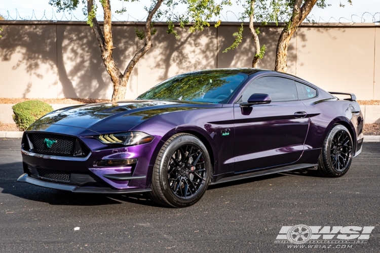 2019 Ford Mustang with 19" Variant Radon in Gloss Piano Black wheels