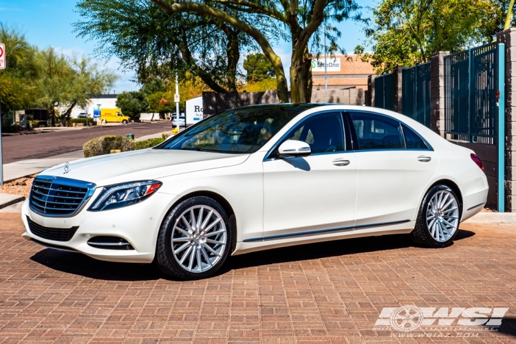 2014 Mercedes-Benz S-Class with 20" Gianelle Verdi in Silver Machined wheels