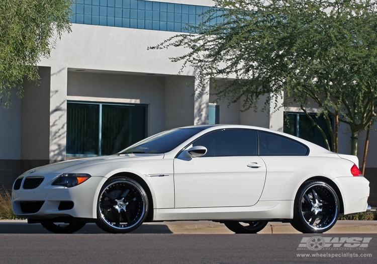 2007 BMW M6 with 22" Lowenhart LSR in Black (Discontinued) wheels