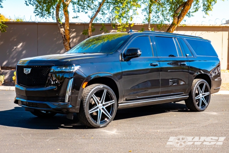 2021 Cadillac Escalade with 24" Lexani Savage-6 in Gloss Black Machined wheels