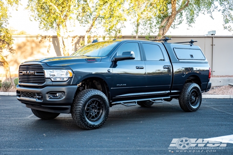 2020 Ram Pickup with 18" KMC KM544 Mesa in Satin Black wheels