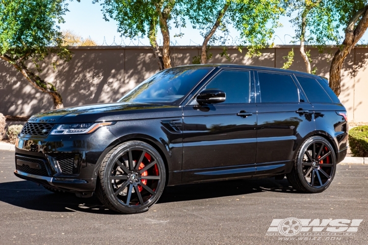 2021 Land Rover Range Rover Sport with 24" Redbourne Kensington in Gloss Black wheels