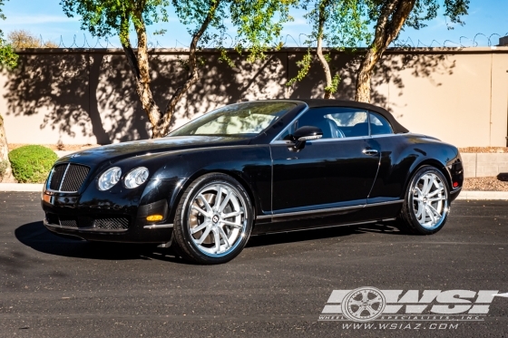 2008 Bentley Continental with 22" Asanti Black Label ABL-23 in Brushed Silver (Chrome Lip) wheels