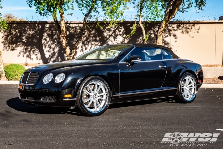 2008 Bentley Continental with 22" Asanti Black Label ABL-23 in Brushed Silver (Chrome Lip) wheels