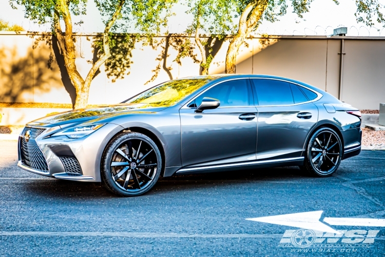 2021 Lexus LS with 22" Koko Kuture Kapan in Gloss Black wheels