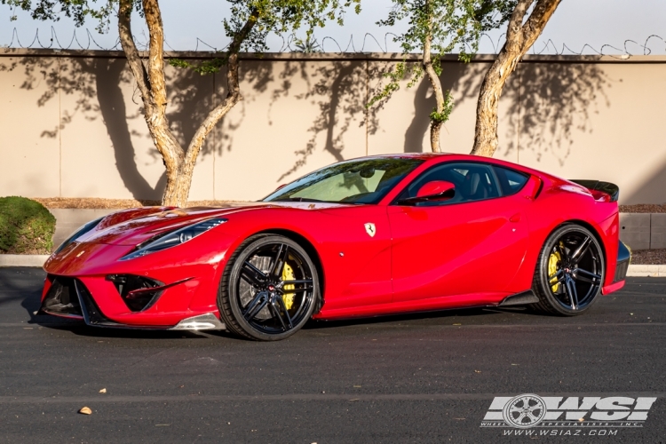 2019 Ferrari 812 Superfast with 22" Vossen Forged HC-1 in Gloss Black wheels