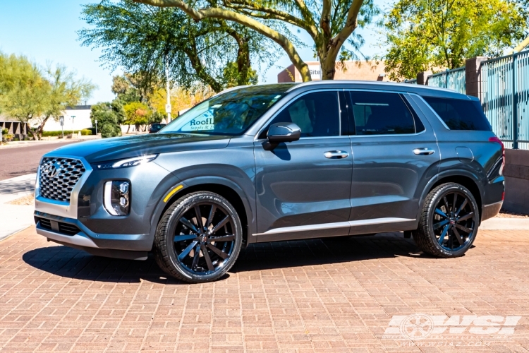 2021 Hyundai Palisade with 22" Koko Kuture Kapan in Gloss Black wheels