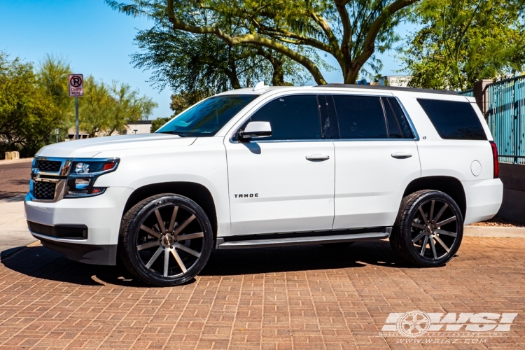 2017 Chevrolet Tahoe with 24" DUB Shot Calla in Custom wheels