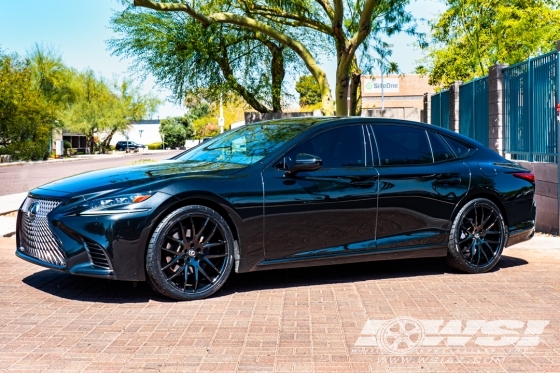 2021 Lexus LS with 22" Giovanna Kilis in Gloss Black wheels
