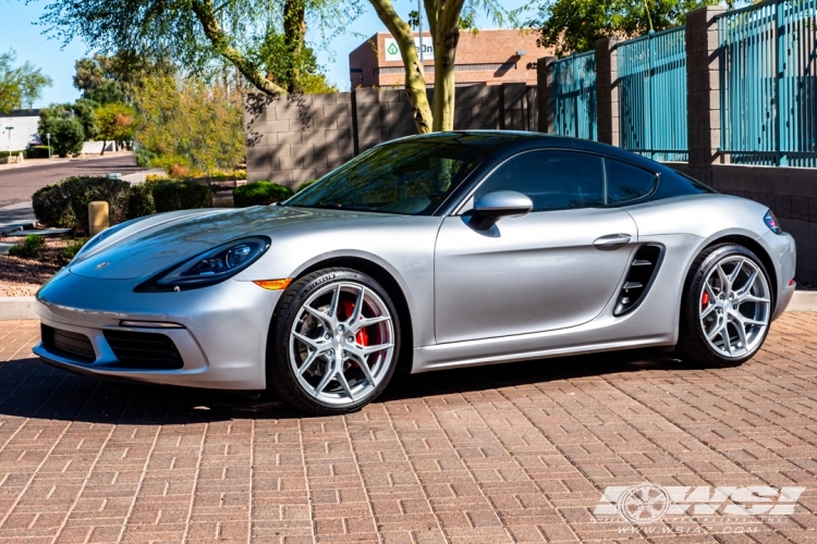 2018 Porsche Cayman with 20" Vossen HF-5 in Custom wheels