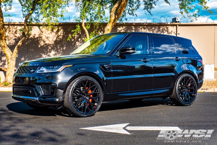 2021 Land Rover Range Rover Sport with 24" Vossen HF-2 in Gloss Black (Custom Finish) wheels