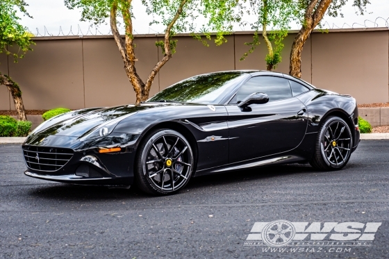 2017 Ferrari California with 20" Lexani Stuttgart in Gloss Black (Machined Tips) wheels