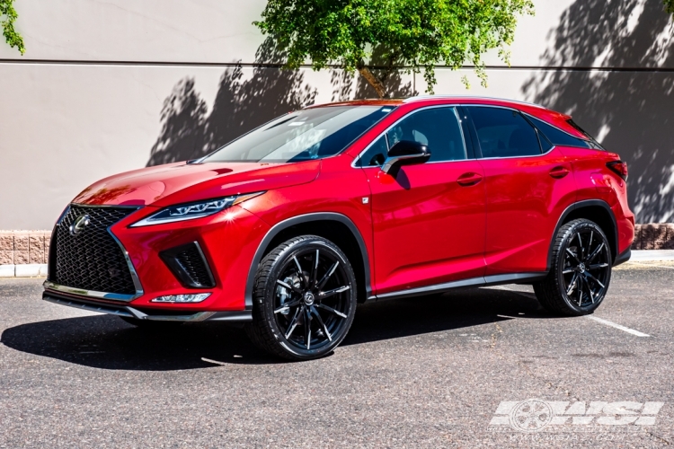 2021 Lexus RX with 22" Lexani CSS-15 in Gloss Black (Machined Tips) wheels