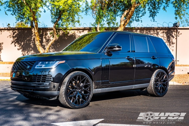 2021 Land Rover Range Rover with 24" Vossen HF-2 in Gloss Black (Custom Finish) wheels