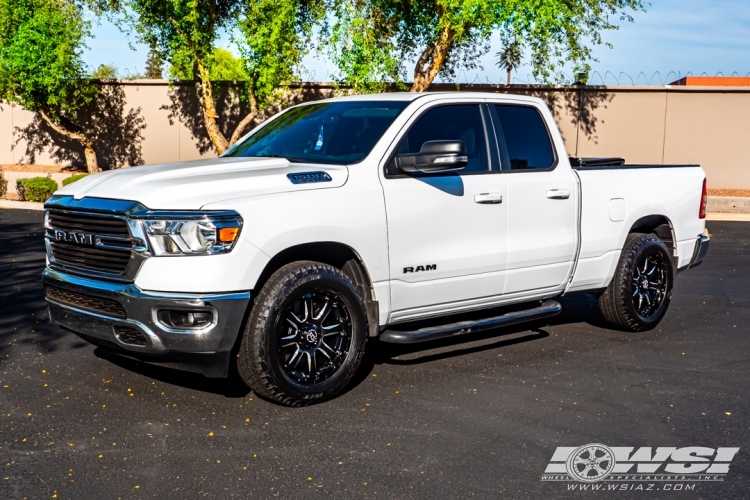 2021 Ram Pickup with 20" Black Rhino Sierra in Gloss Black (Milled Accents) wheels