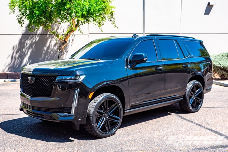 2021 Cadillac Escalade with 24" Koko Kuture Vetse in Gloss Black wheels