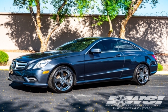 2010 Mercedes-Benz E-Class Coupe with 18" Mandrus Arrow (RF) in Chrome (Rotary Forged) wheels