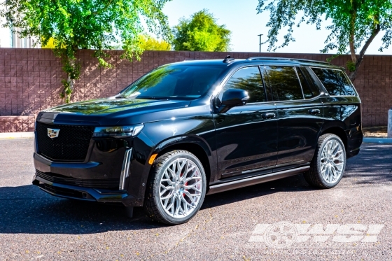 2021 Cadillac Escalade with 24" Vossen HF6-3 in Silver Machined wheels