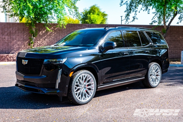 2021 Cadillac Escalade with 24" Vossen HF6-3 in Silver Machined wheels