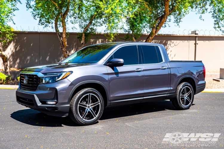 2021 Honda Ridgeline with 20" MKW M107 in Machined (Gloss Black) wheels