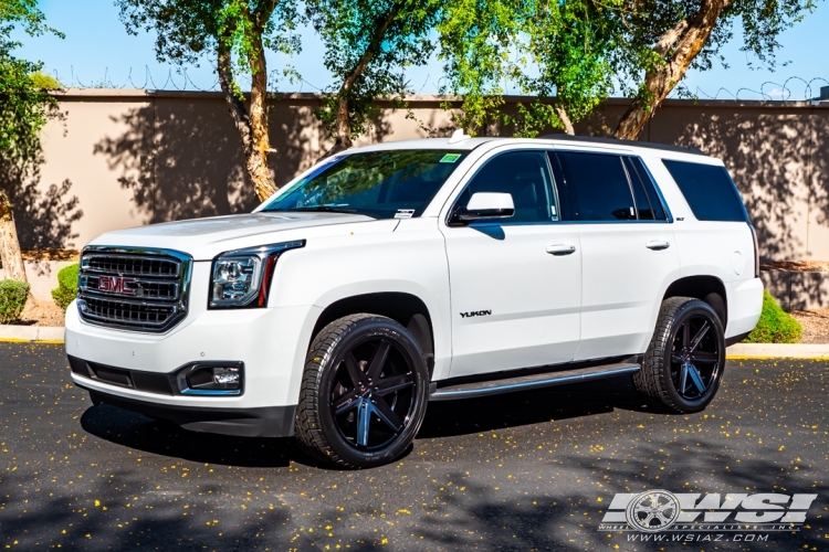 2020 GMC Yukon with 22" Giovanna Dramuno-6 in Gloss Black wheels