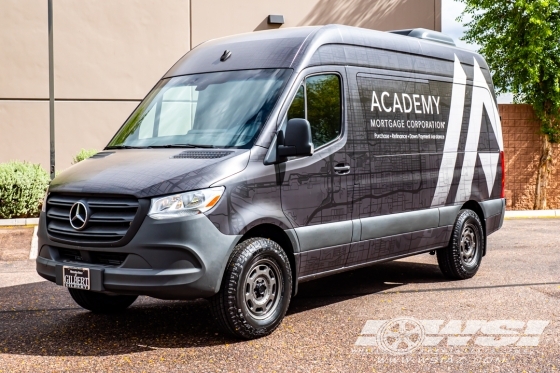 2019 Mercedes-Benz Sprinter with 17" Black Rhino Bandolier in Gloss Gunmetal wheels