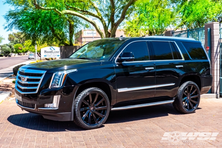 2020 Cadillac Escalade with 24" Koko Kuture Kapan in Gloss Black wheels