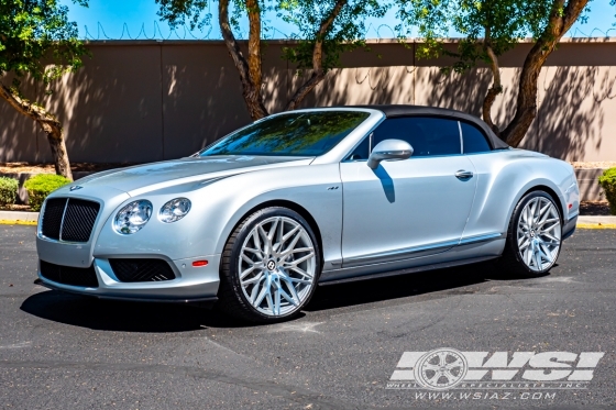 2014 Bentley Continental with 22" Koko Kuture Funen in Silver Machined wheels