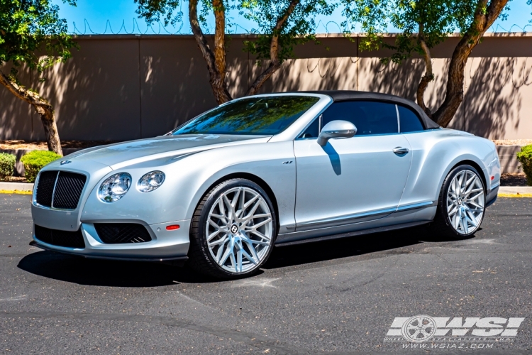 2014 Bentley Continental with 22" Koko Kuture Funen in Silver Machined wheels