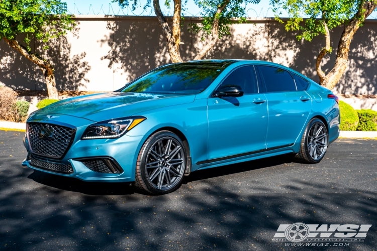 2018 Genesis G80 with 20" Vossen CV10 in Satin Black wheels