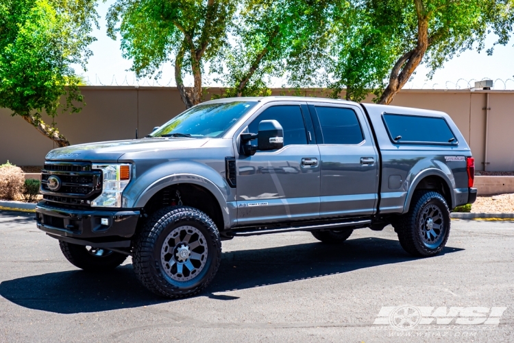 2021 Ford F-350 with 20" Black Rhino Warlord in Matte Gunmetal wheels